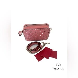 NEW Valentino Garavani Rockstud Matelassé Quilted Leather Crossbody Bag